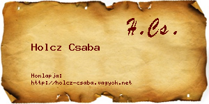 Holcz Csaba névjegykártya